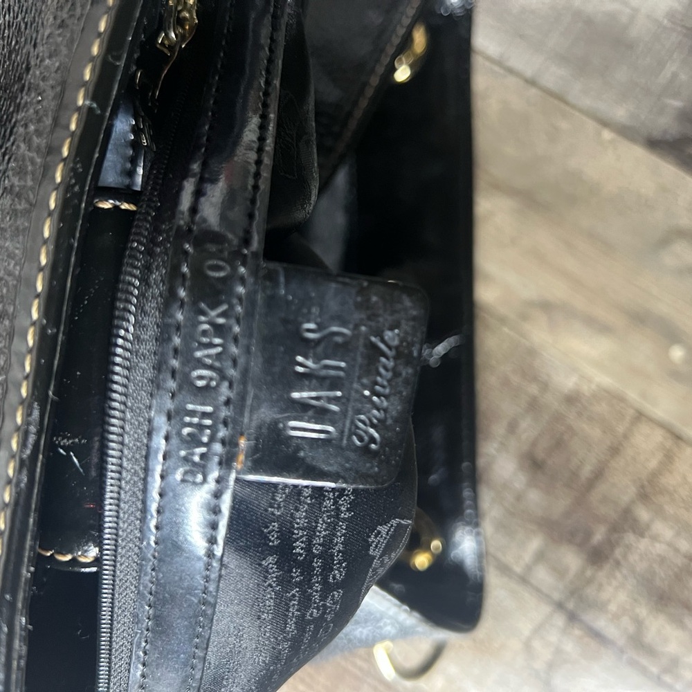 Daks black leather top handle shoulder bag - Picture 14 of 16